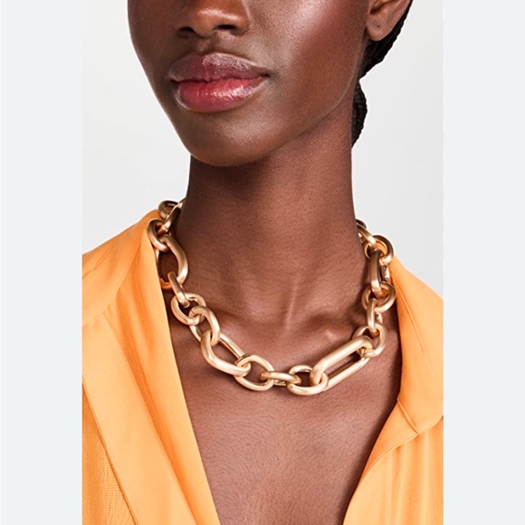 Cult Gaia Reyes brushed gold-tone chunky link necklace - Picture 4 of 9
